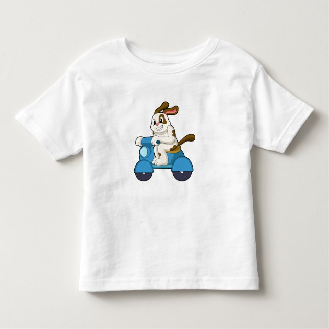 Camiseta Infantil Cachorro como Biker com Patinete.PNG (Frente)
