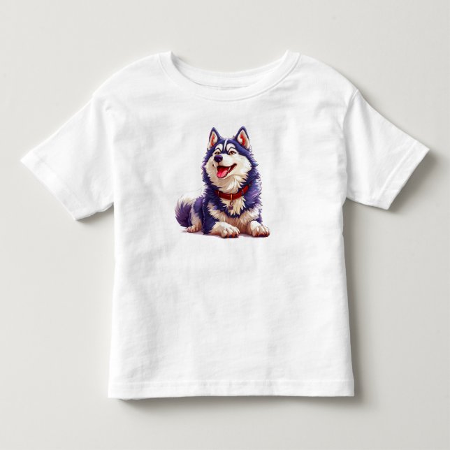Camiseta Infantil Cachorro de Desenho Fofo (Frente)