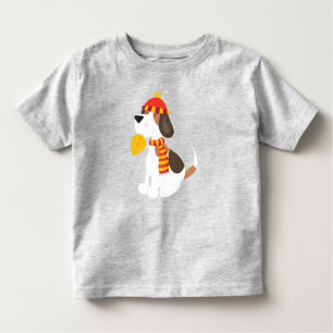 Camiseta Infantil Cachorro de outono, Cachorro Gafado, Cachorro, Cha