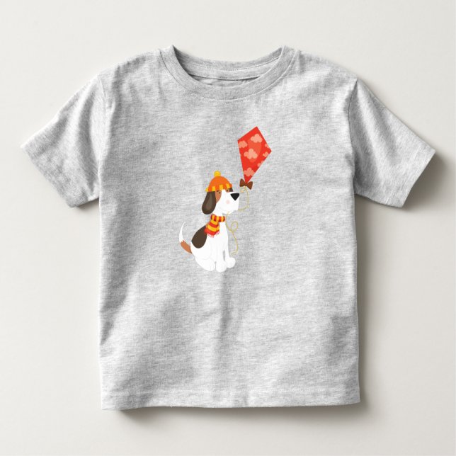 Camiseta Infantil Cachorro De Outono, Cachorro Gelado, Cachorro Com  (Frente)