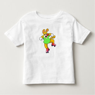 Camiseta Infantil Cachorro em Linha com Skates em Linha