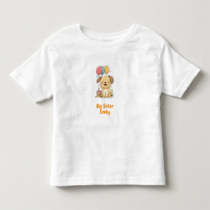 Camiseta Infantil Cachorro Feliz, Vamos à Festa, 1º Aniversário, Irm