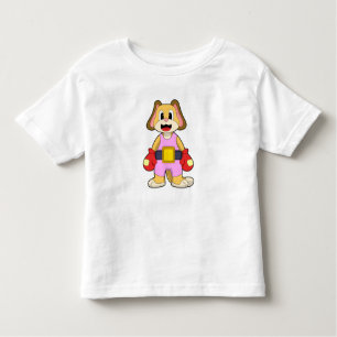 Camiseta Infantil Cachorro na caixa com luvas in a box