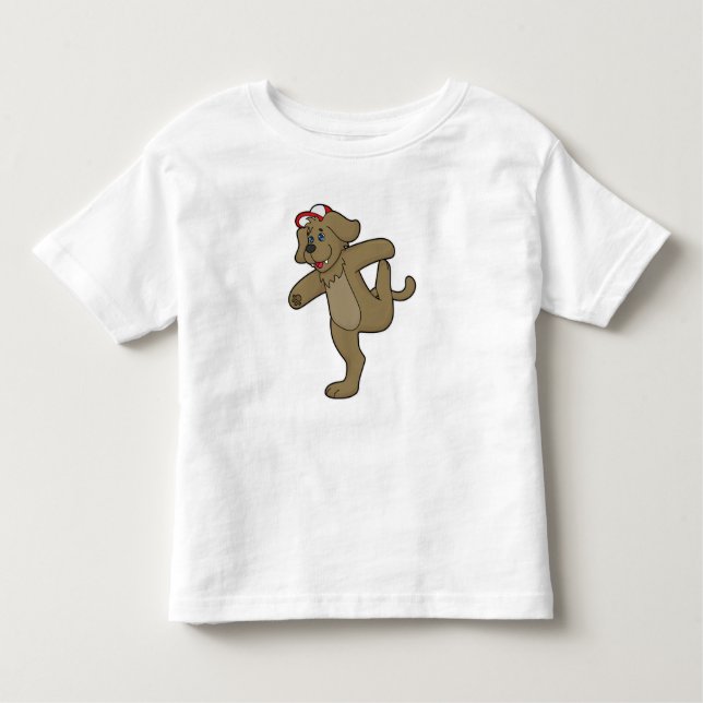 Camiseta Infantil Cachorro na Malhação de Yoga (Frente)