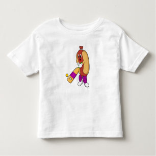 Camiseta Infantil Cachorro no Cricket com morcego de Cricket