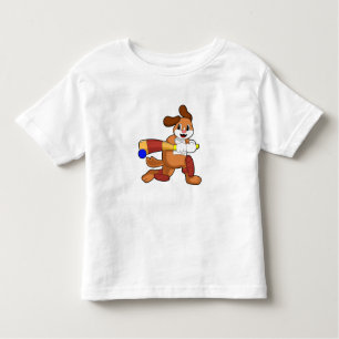 Camiseta Infantil Cachorro no Cricket com morcego de Cricket