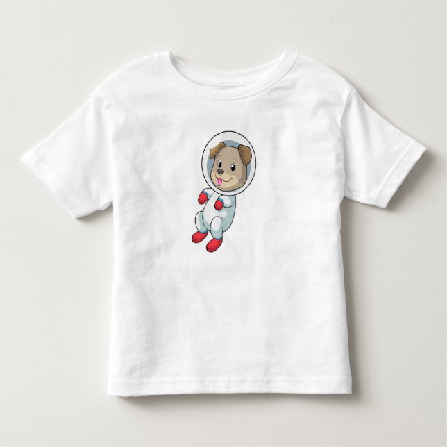 Camiseta Infantil Cachorro no espaço em naipe (Frente)