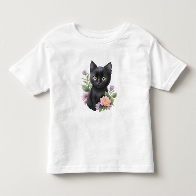 Camiseta Infantil Cachorro Preto Cachoroso (Frente)