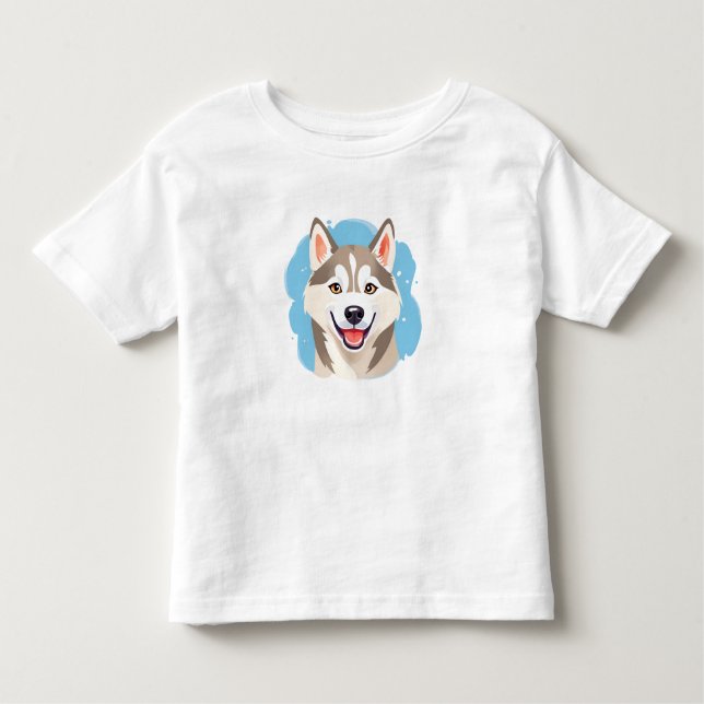 Camiseta Infantil Cachorro Siberiano Cachorro Cachorro roucos Engraç (Frente)