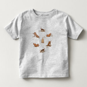 Camiseta Infantil Cachorros Digging - em férias de praia.