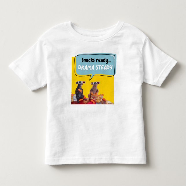 Camiseta Infantil Cachorros Prontos, Drama Firme (Frente)