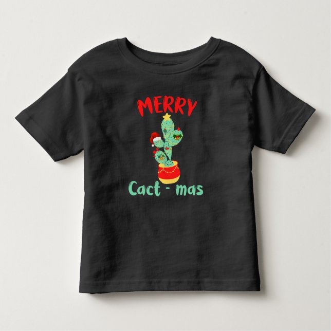 CAMISETA INFANTIL CACTMAS DE FELIZ FUNNADA - DIVERSÃO DE NATAL CACTU (Frente)