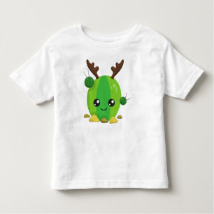 Camiseta Infantil Cactus de Natal, Cactus Bonitos, Antlers, Feriado