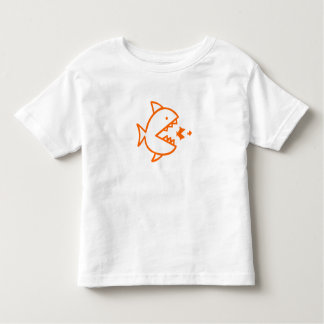 Camiseta Infantil cadeia de comidas de peixes