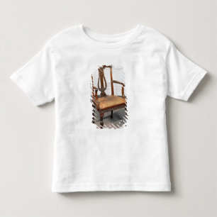 Camiseta Infantil Cadeira cinzelada do lyre-para trás, fornecida