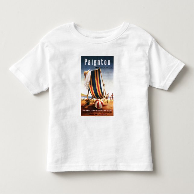 Camiseta Infantil Cadeira de praia das estradas de ferro e poster (Frente)