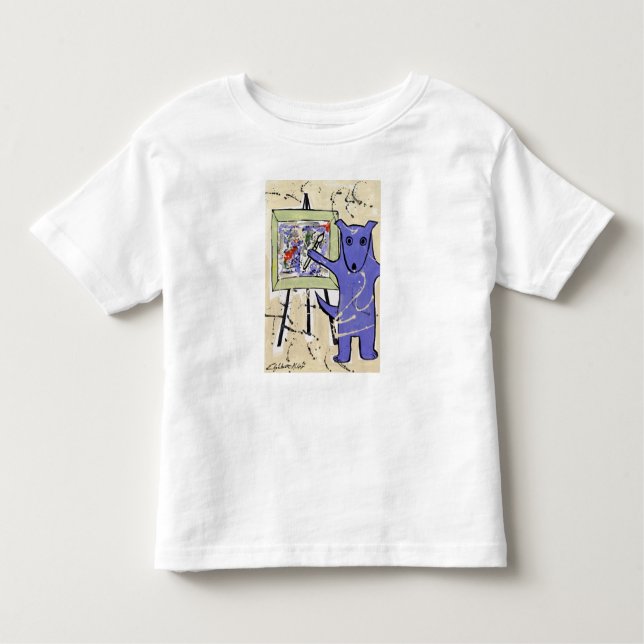 Camiseta Infantil "Cães azuis como série dos artistas" pelo artista (Frente)