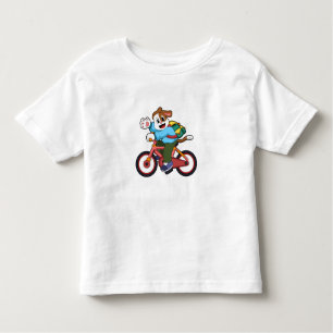 Camiseta Infantil Cães com Bicicleta