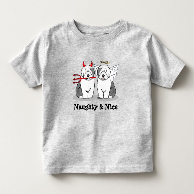 Camiseta Infantil Cães de Ovelhas e Velhas Cães de Ovelhas Inglês (C (Frente)