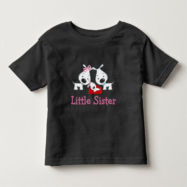 Camiseta Infantil Cães Pequena Irmã (Frente)