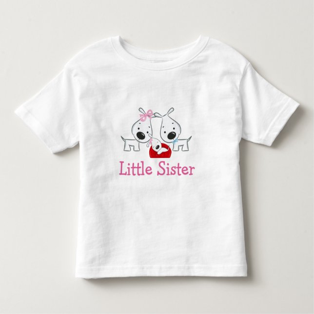 Camiseta Infantil Cães Pequena Irmã (Frente)