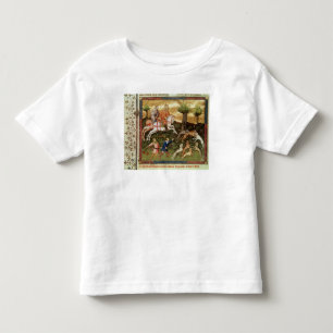 Camiseta Infantil Cães que atacam um leopardo, de um livro