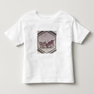 Camiseta Infantil Cães que lutam por um pássaro, romanos, ò-ó s