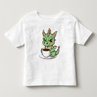 Camiseta Infantil Café, Caos e Dracenpower