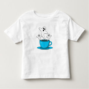 Camiseta Infantil Café fumante fantasma