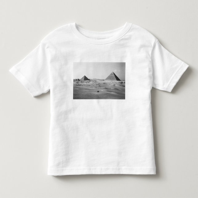 Camiseta Infantil Cairo Egito, Pirâmides de Gizé (Frente)