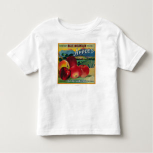 Camiseta Infantil Caixa azul LabelCove de Apple da montanha, OU