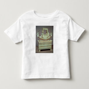 Camiseta Infantil Caixa com um barco decorado com duas cabeças