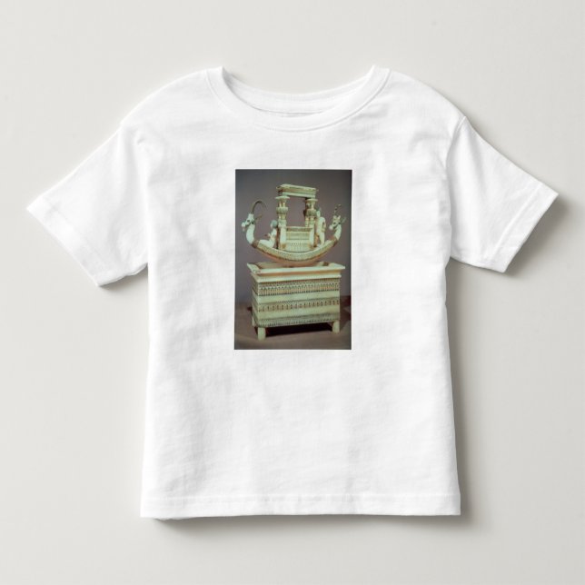 Camiseta Infantil Caixa com um barco decorado com duas cabeças (Frente)