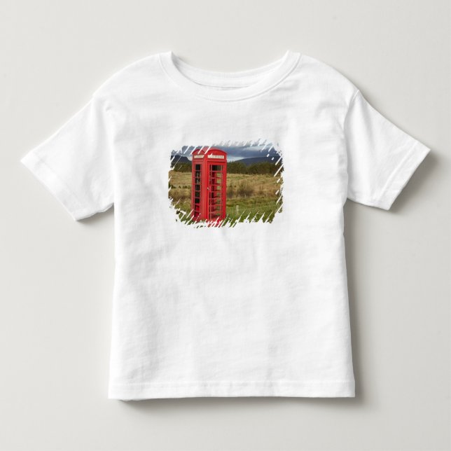 Camiseta Infantil Caixa de Telefone Público, Elliadder, perto de Sta (Frente)