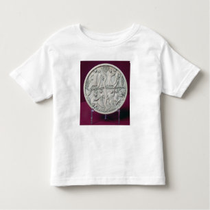 Camiseta Infantil Caixa do espelho que descreve as cenas courtly,