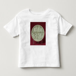 Camiseta Infantil Caixa do espelho que descreve as cenas courtly,