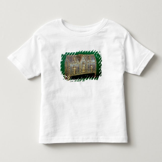Camiseta Infantil Caixa do relicário de St. Calminius, Limoges (Frente)