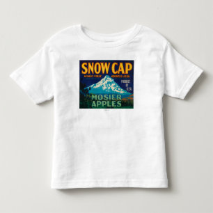 Camiseta Infantil Caixa LabelMosier de Apple do boné da neve, OU