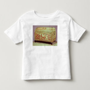 Camiseta Infantil Caixa pintada que descreve o rei no chariot