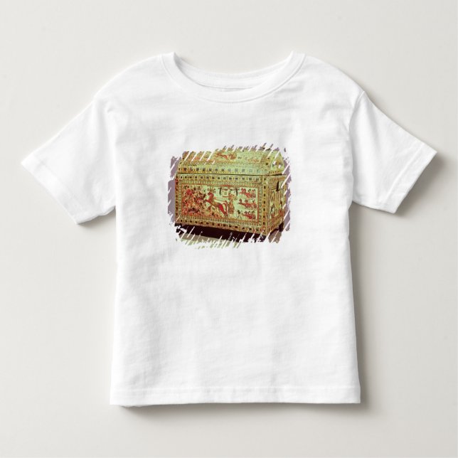 Camiseta Infantil Caixa pintada que descreve o rei no chariot (Frente)
