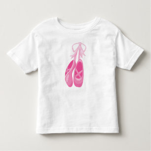 Camiseta Infantil Calçados, Balés, balé, dança do Balé, cor-de-rosa