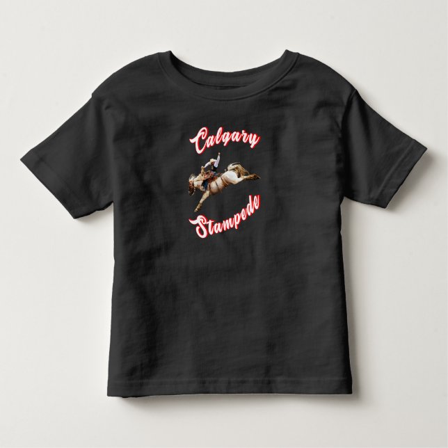 Camiseta Infantil Calgary Canadá Hourse Julho Cavaleiros Calgary Sta (Frente)