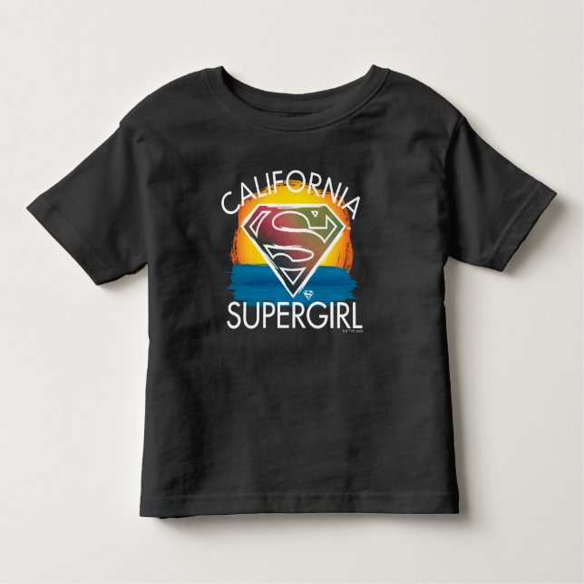 Camiseta Infantil California Supergirl Sunset Graphic (Frente)