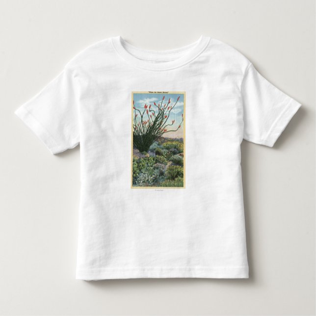Camiseta Infantil CaliforniaView dos cactos na flor (Frente)