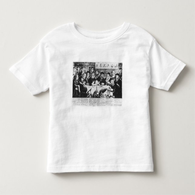 Camiseta Infantil Calvin e Luther (gravura) (Frente)