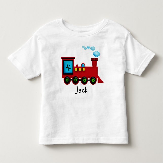 Camiseta Infantil Camarão de Bebês Choo Choo Birthday T-Shirt (Frente)