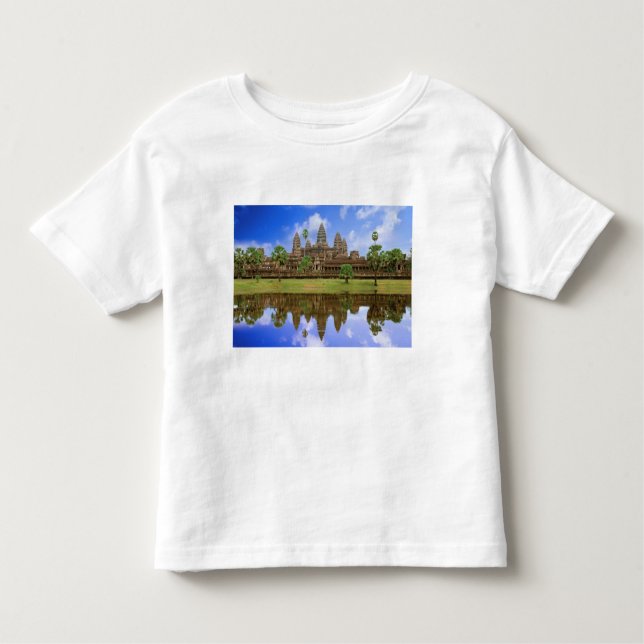 Camiseta Infantil Camboja, Kampuchea, templo Angkor Wat. (Frente)