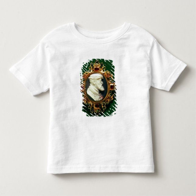 Camiseta Infantil Cameo que carrega o retrato de Charles mim da (Frente)