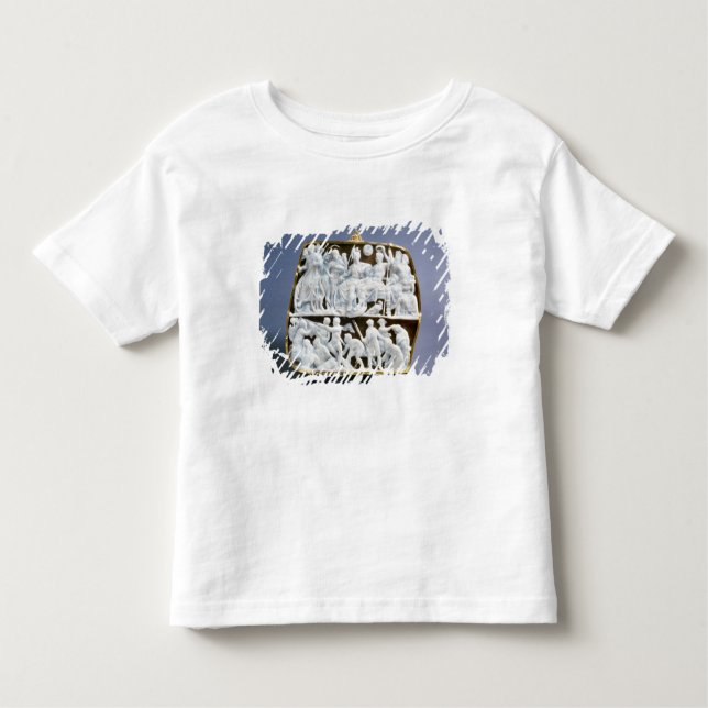 Camiseta Infantil Cameo romano do ônix, ANÚNCIO do século I (Frente)