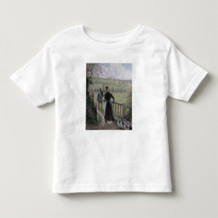 Camiseta Infantil Camille Pissarro A mulher com os gansos, 1895